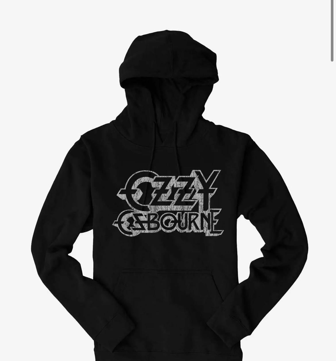Olivia Paige -Diy Long sleeves Hoodie with lace up Black Sabbath Ozzy
