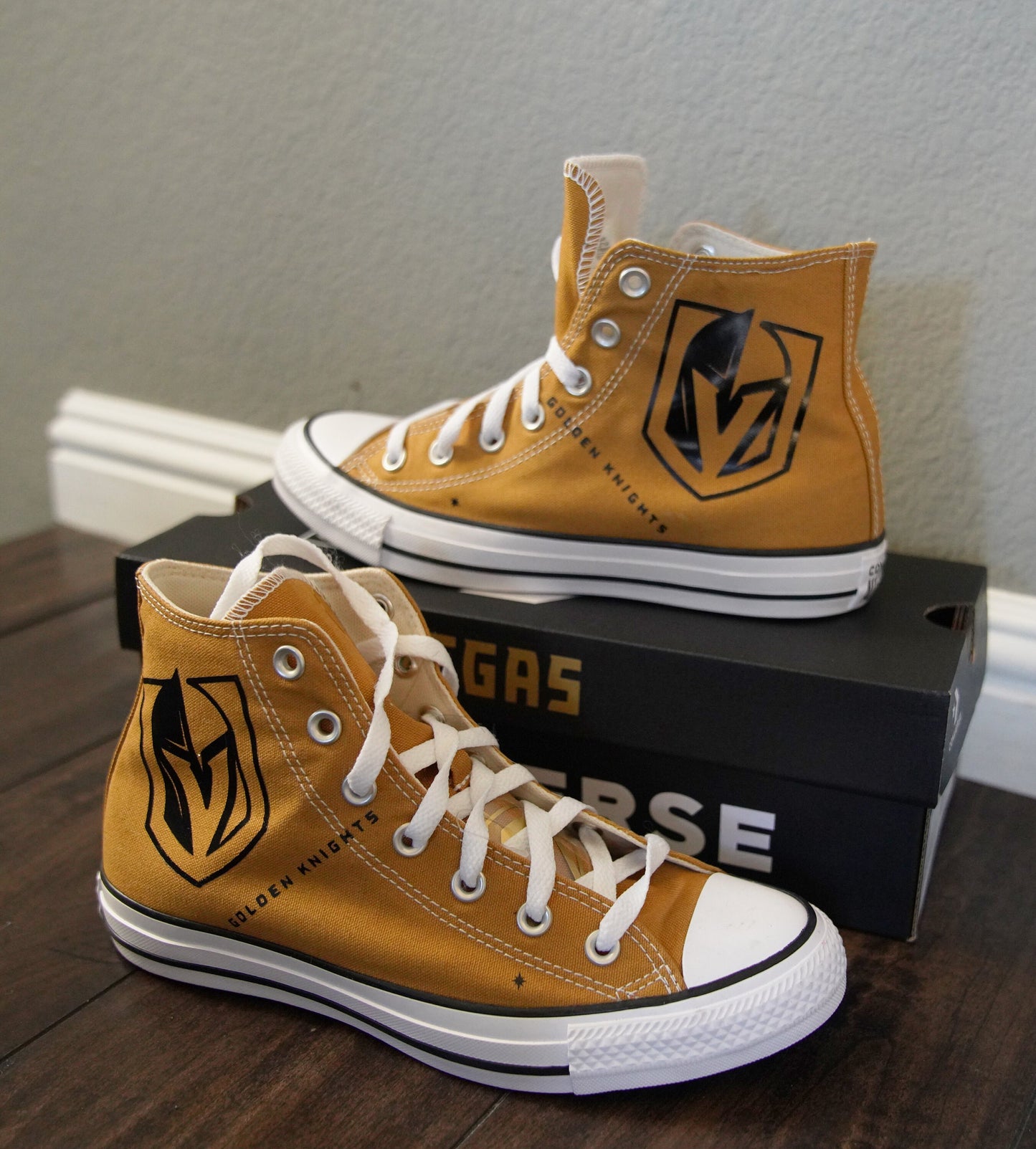 Olivia Paige -Vegas Golden Knights Vegas Strong Hi top Converse