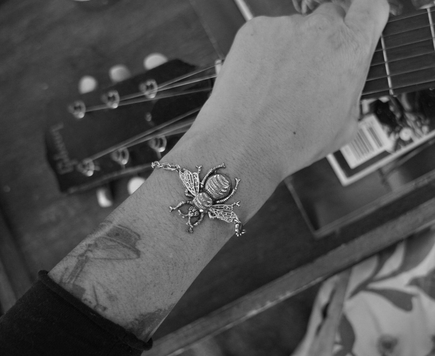 Olivia Paige -Bee Silver Rockabilly bracelet