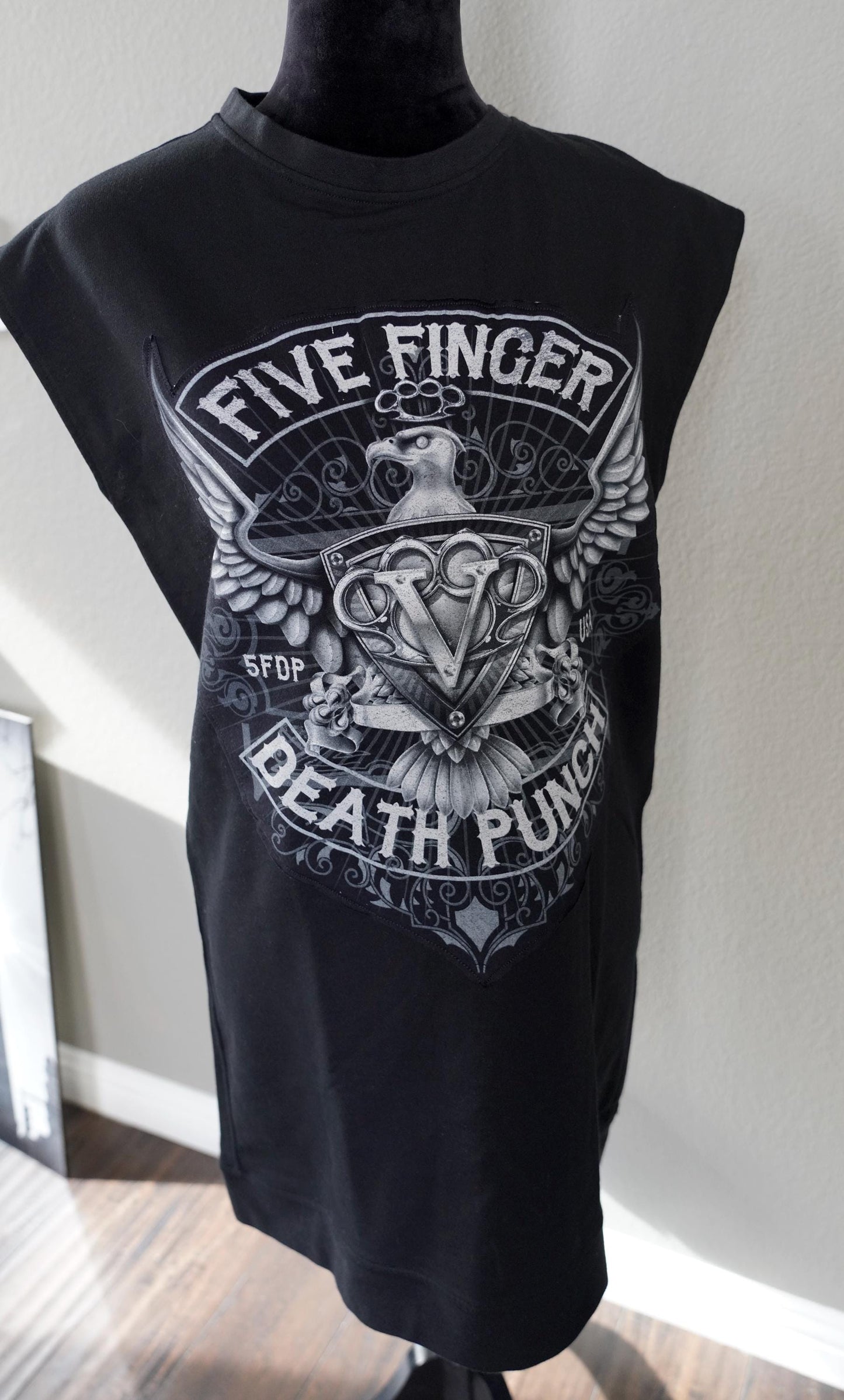 Five Finger Dead Punch concert Music festival band crew Tee Shirt, Dress , Lace Up Band