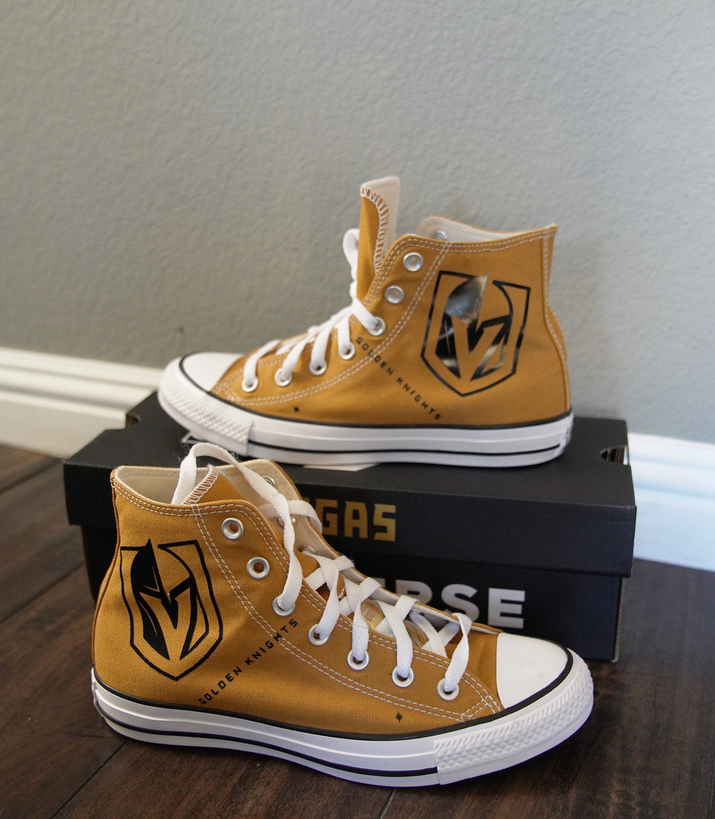 Olivia Paige -Vegas Golden Knights Vegas Strong Hi top Converse