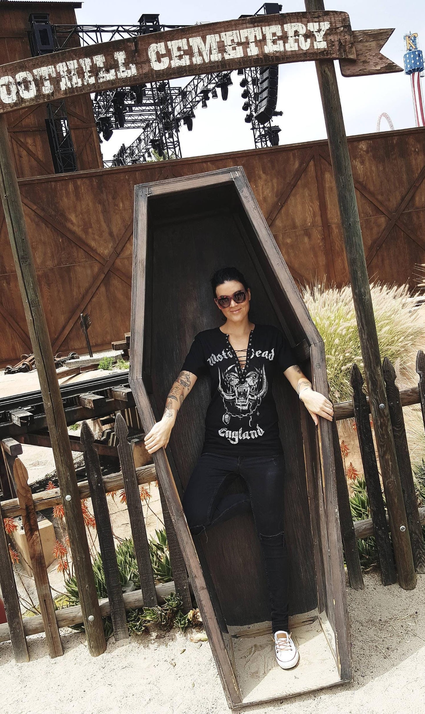 Motorhead Lace-Up Band Tee: Reworked Concert T-Shirt