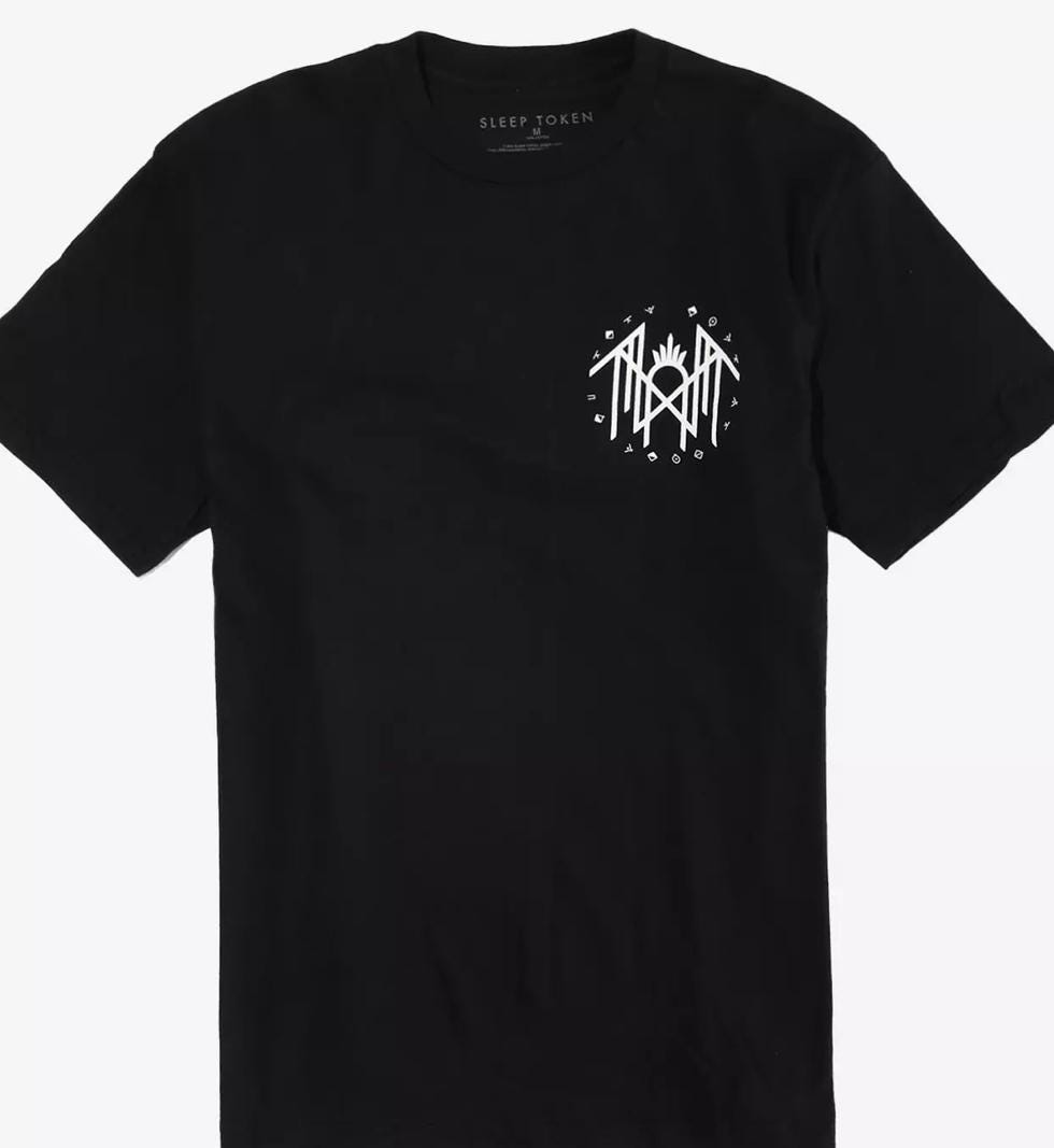 Sleep Token Band Tee: Lace-Up Concert Shirt, Upcycled Music Festival Fashion