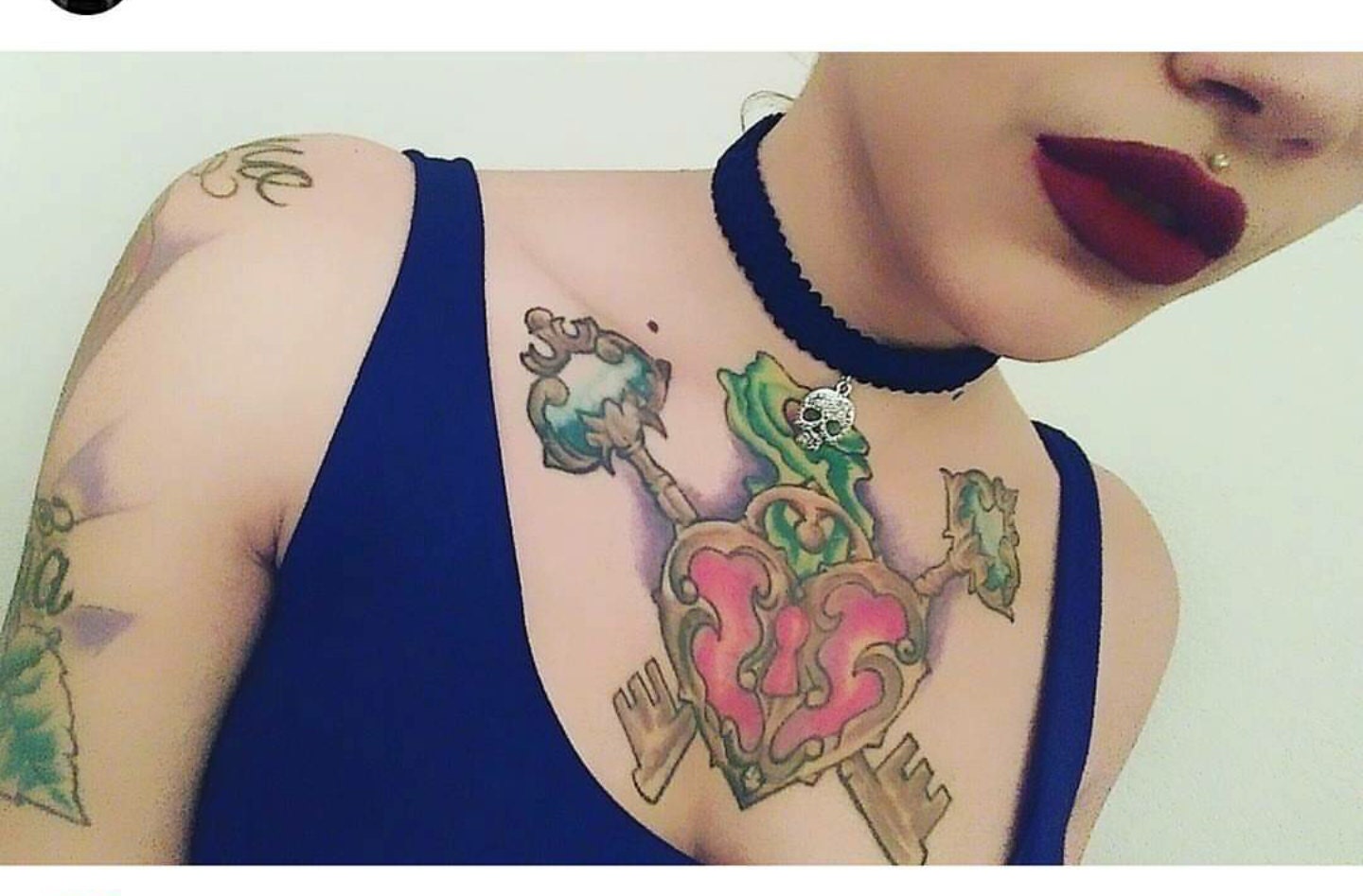Olivia Paige -Rockabilly Pin up Choker trim necklace Sugar skull tattoo skeleton