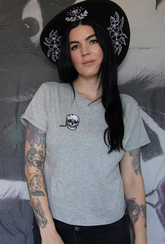 Olivia Paige- Skull shirt in grey