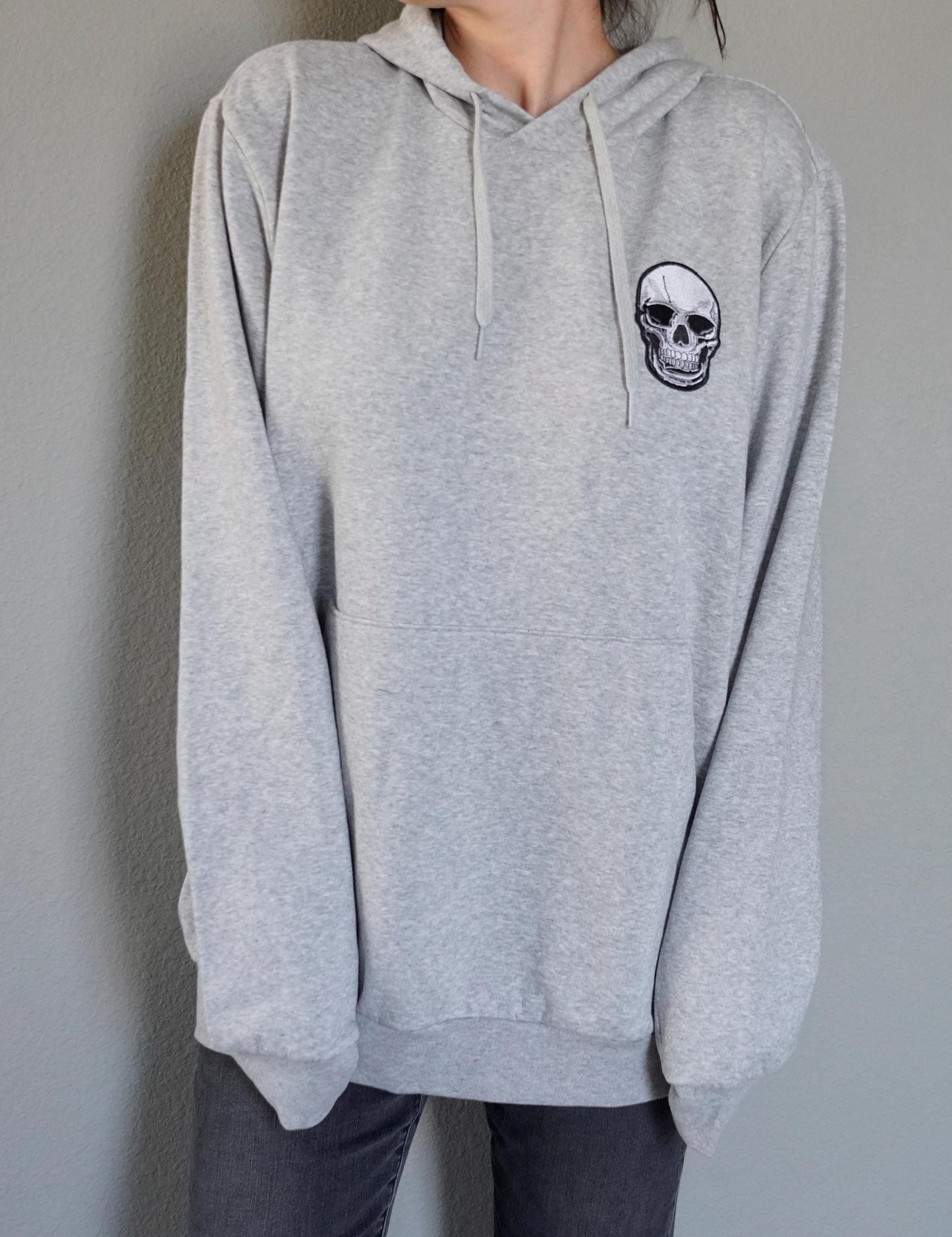 Olivia Paige - Skull Light grey  sweatshirt hoodie fleece