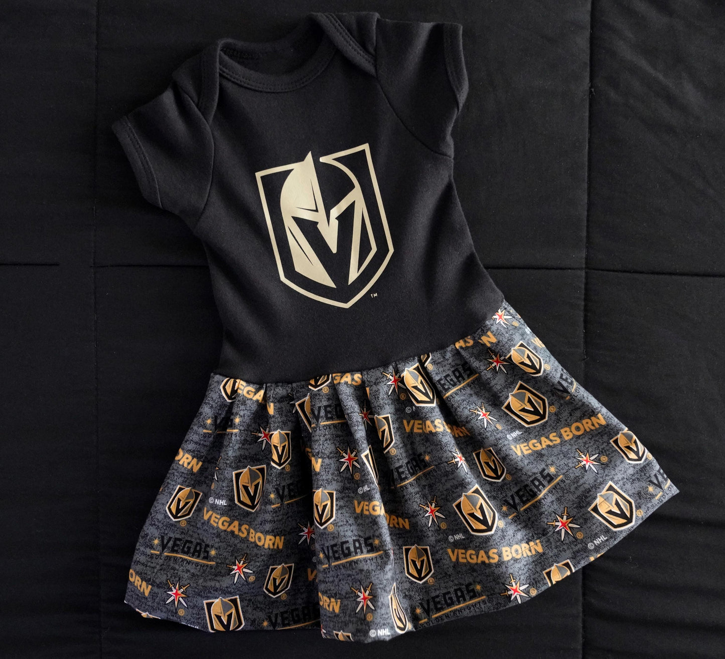 Vegas Golden Knights Hockey Baby Dress