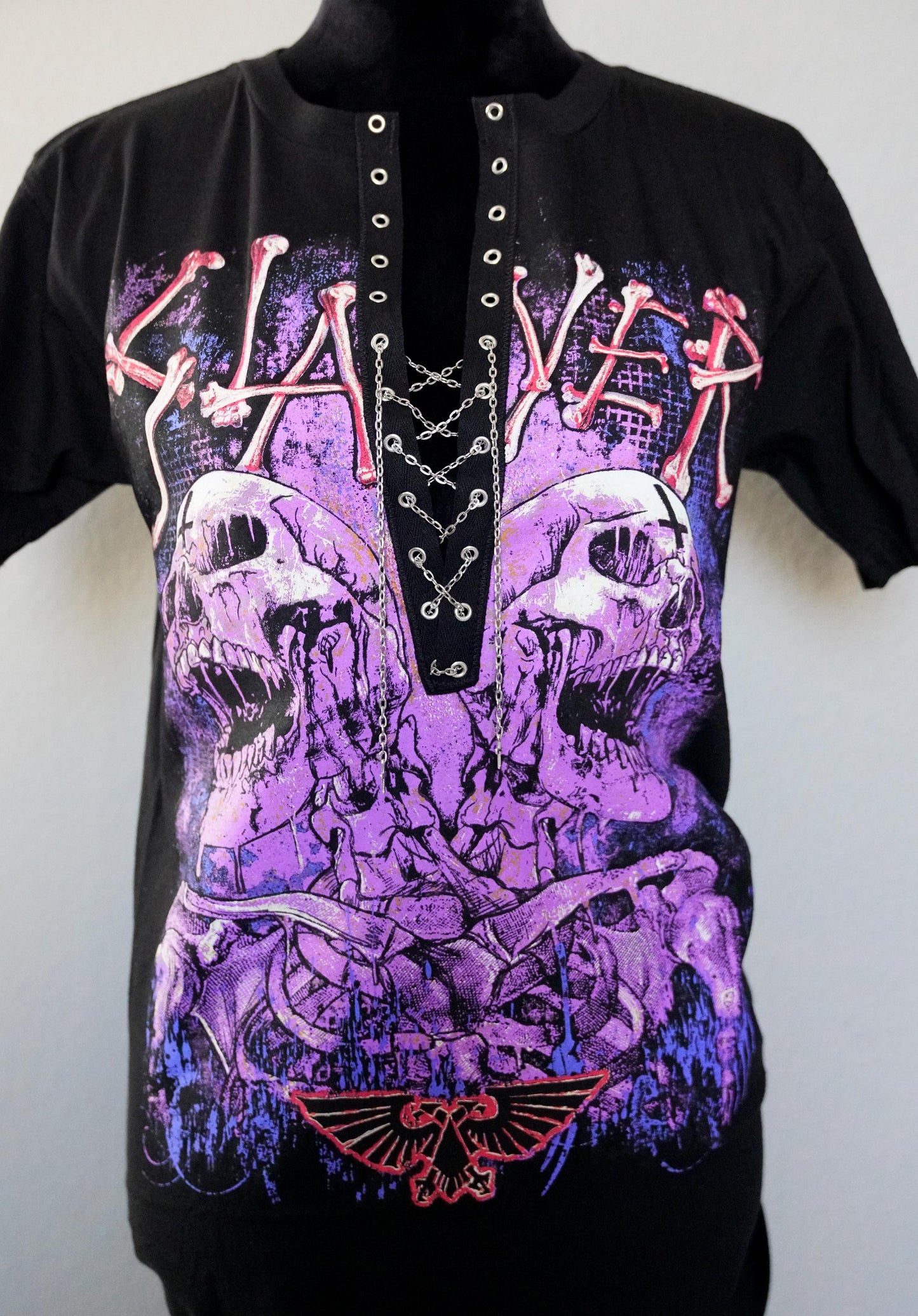 Slayer Lace-Up Band Tee: Reworked Concert Shirt