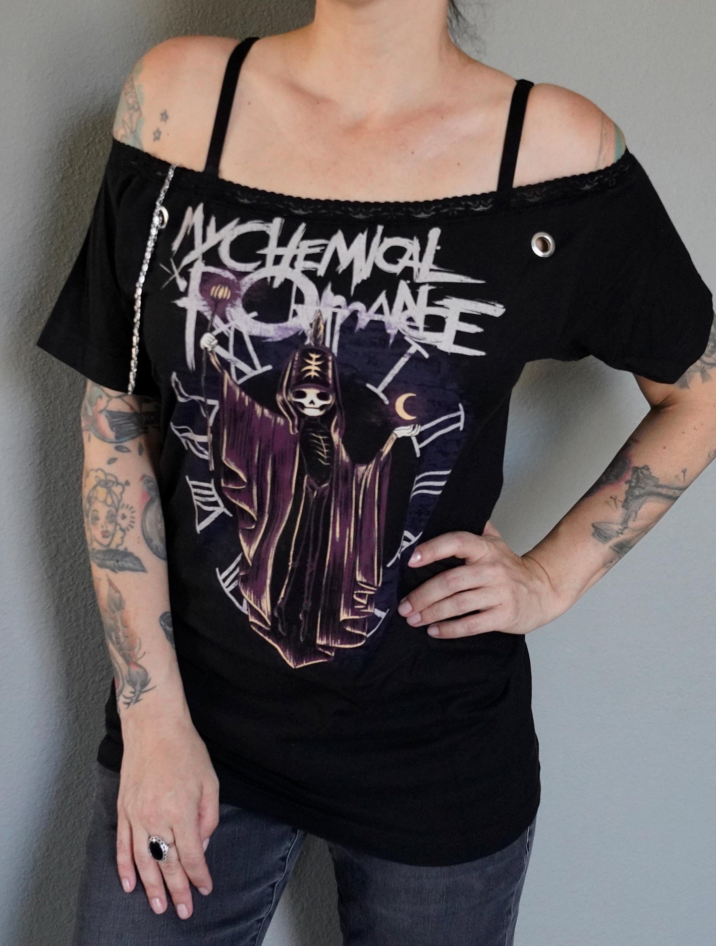 My Chemical Romance Lace-Up Band Tee: Reworked Concert Shirt