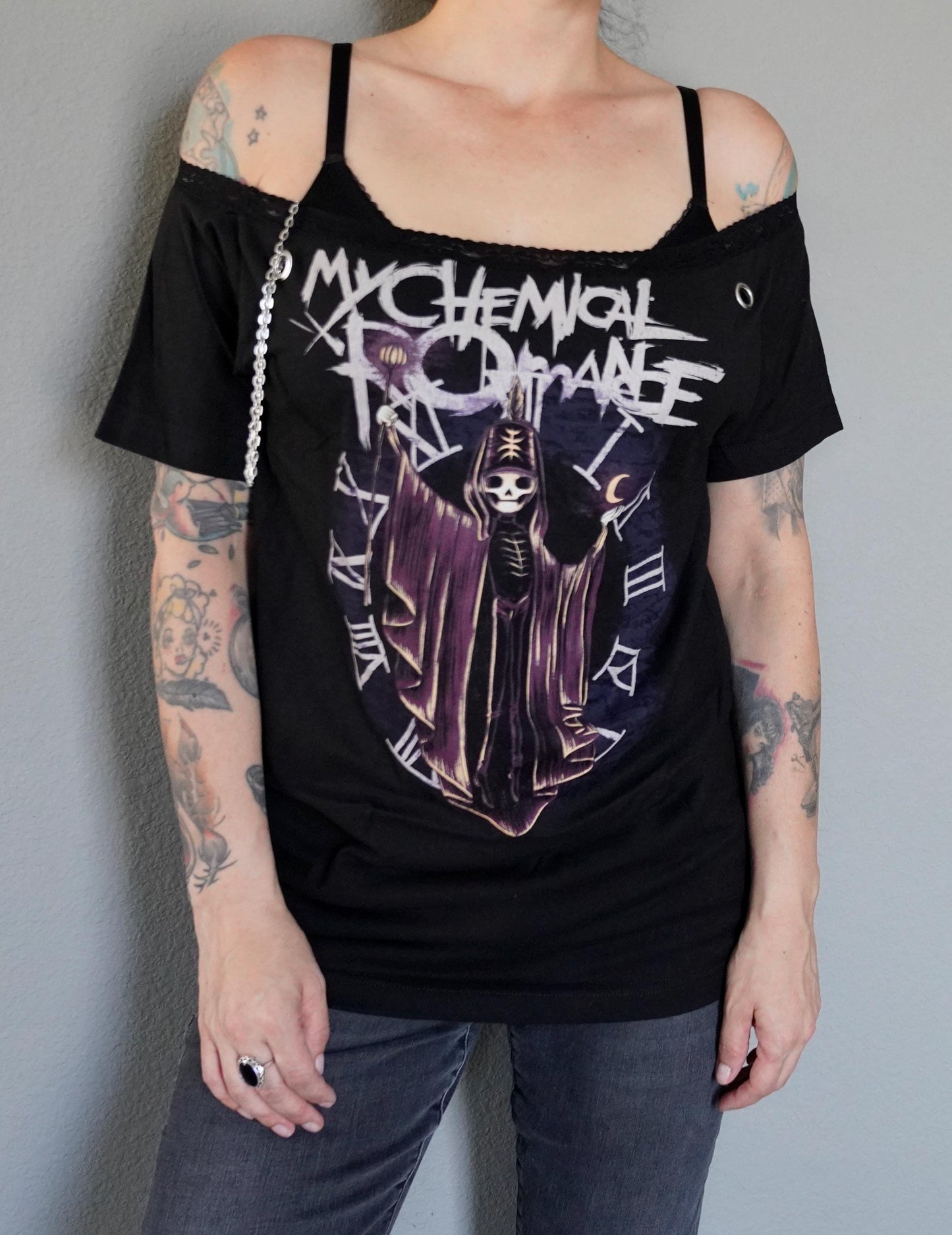 My Chemical Romance Lace-Up Band Tee: Reworked Concert Shirt