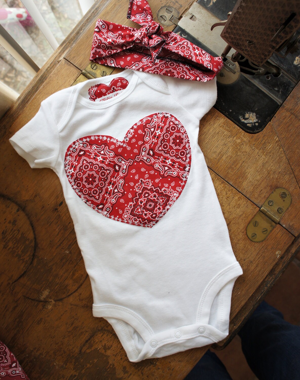 Baby Bandana Outfit: Pin Up Bodysuit, Skirt & Headband - 3 Piece Set