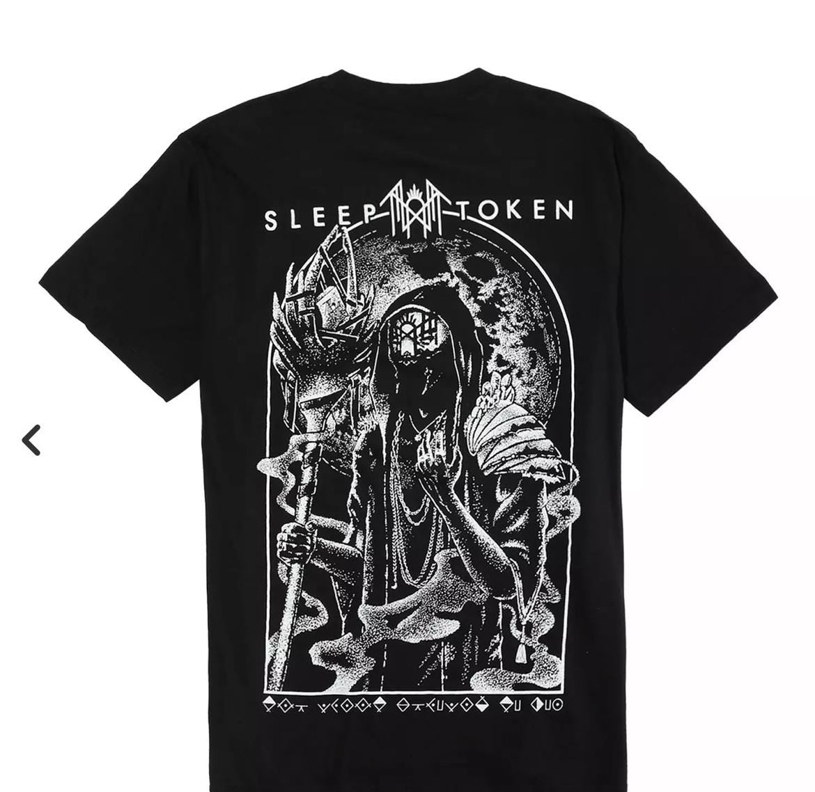 Sleep Token Band Tee: Lace-Up Concert Shirt, Upcycled Music Festival Fashion
