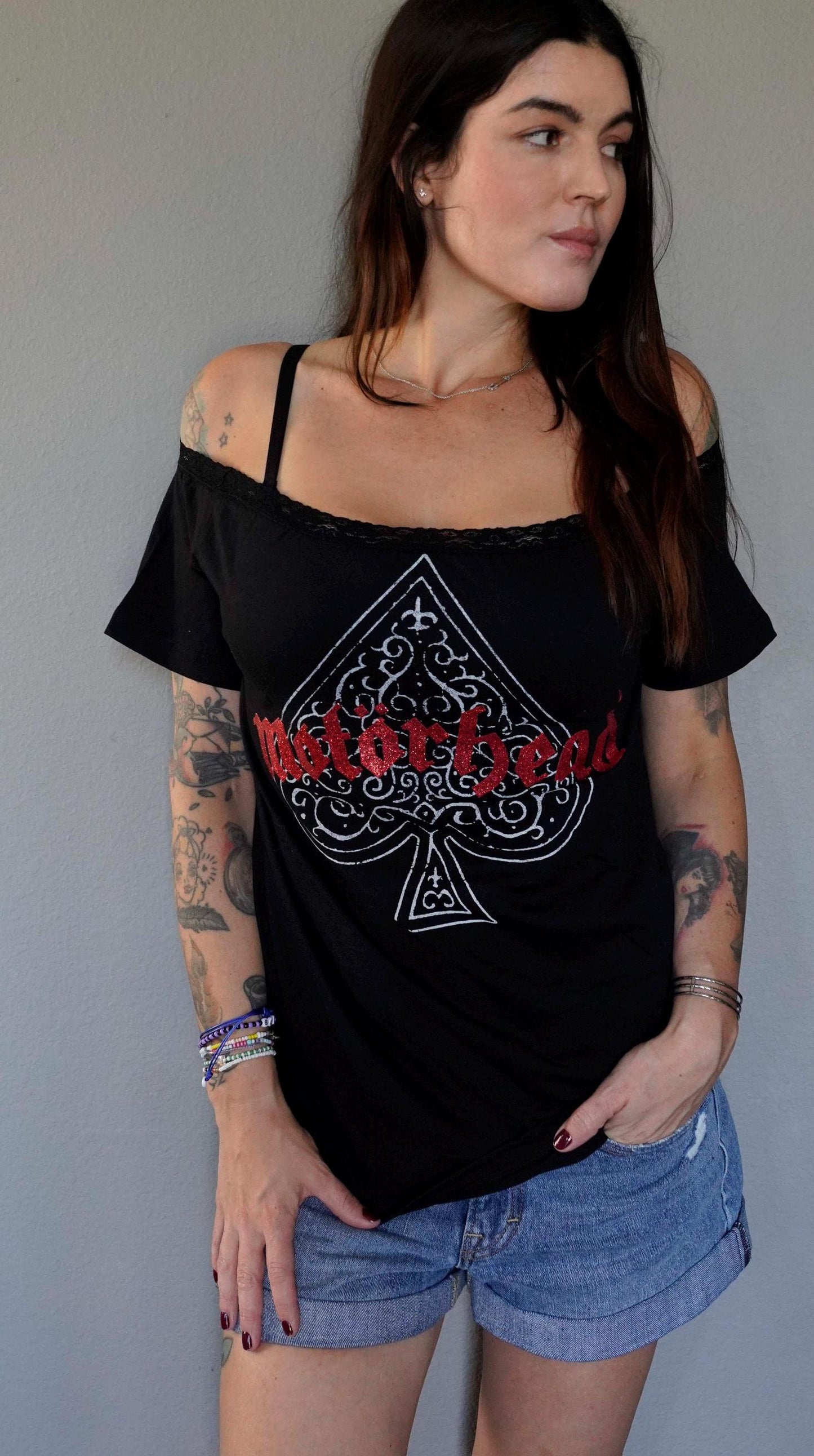 Motorhead Lace Up Band Tee: Reworked Concert T-Shirt
