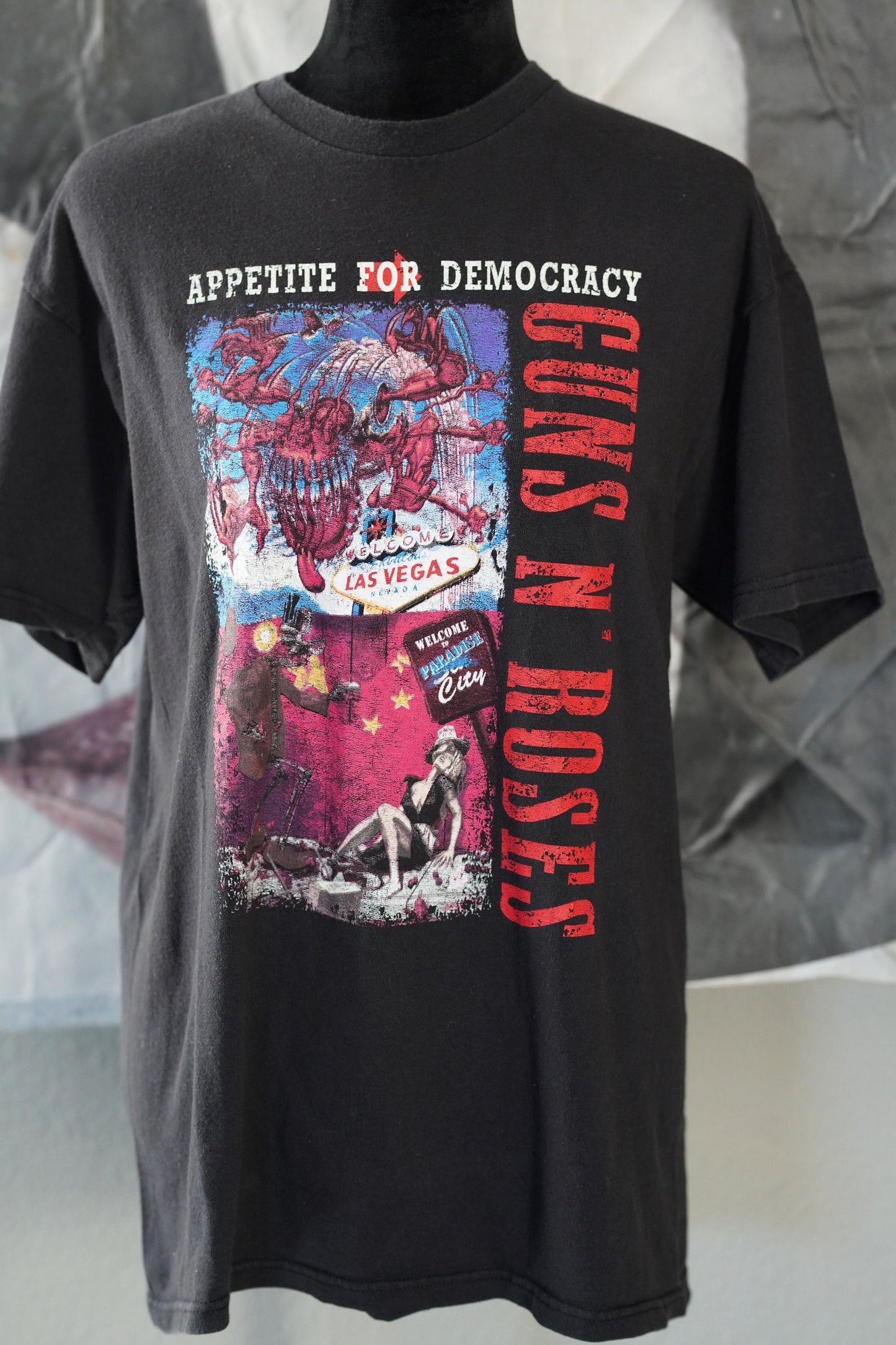 Guns N' Roses  Tour  Vintage concert staff stage shirt tank tee Hard Rock Hotel Las Vegas RARE