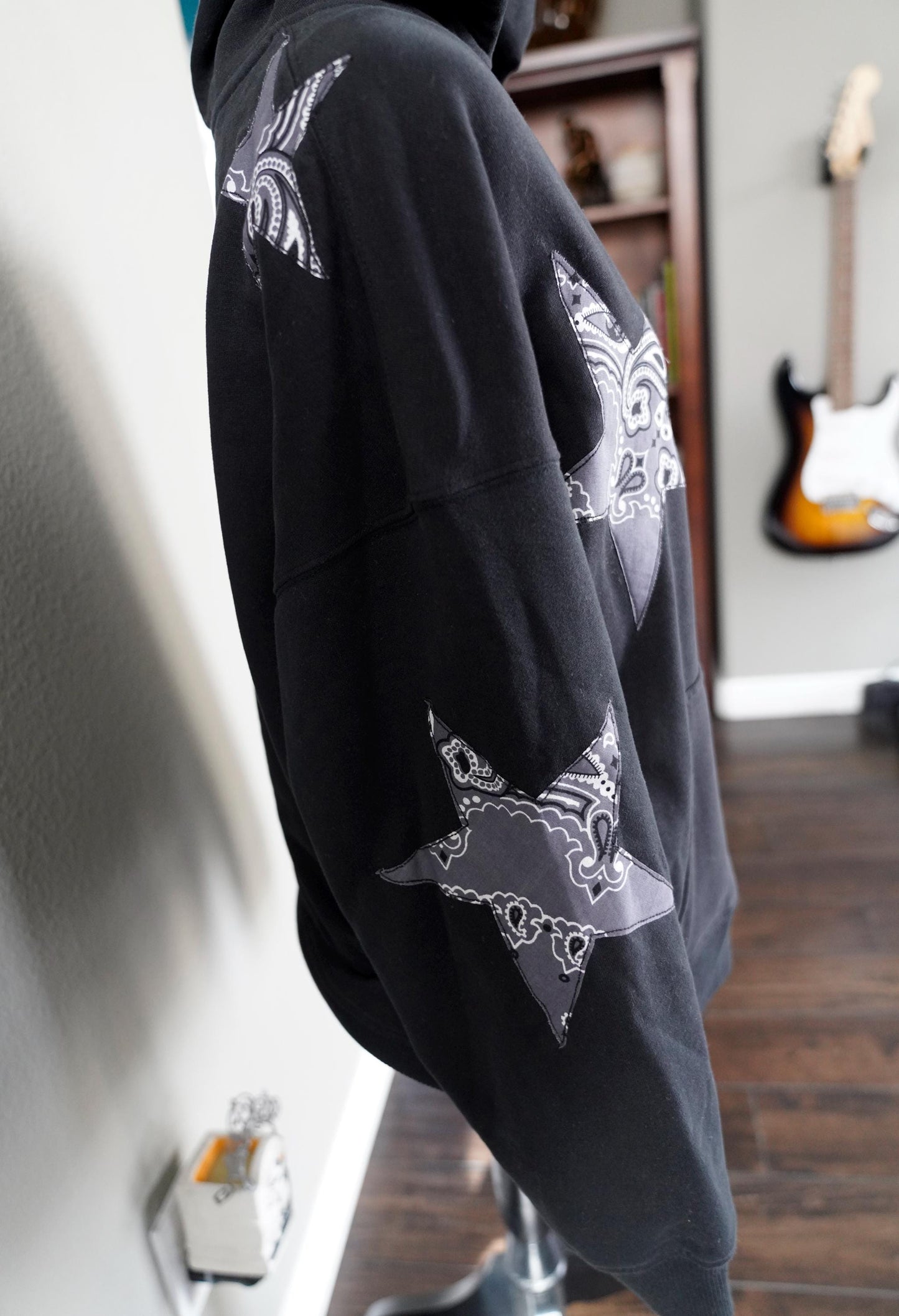 Olivia Paige - Patchwork hoodie bandana Stars  sweatshirt  hoodie  fleece