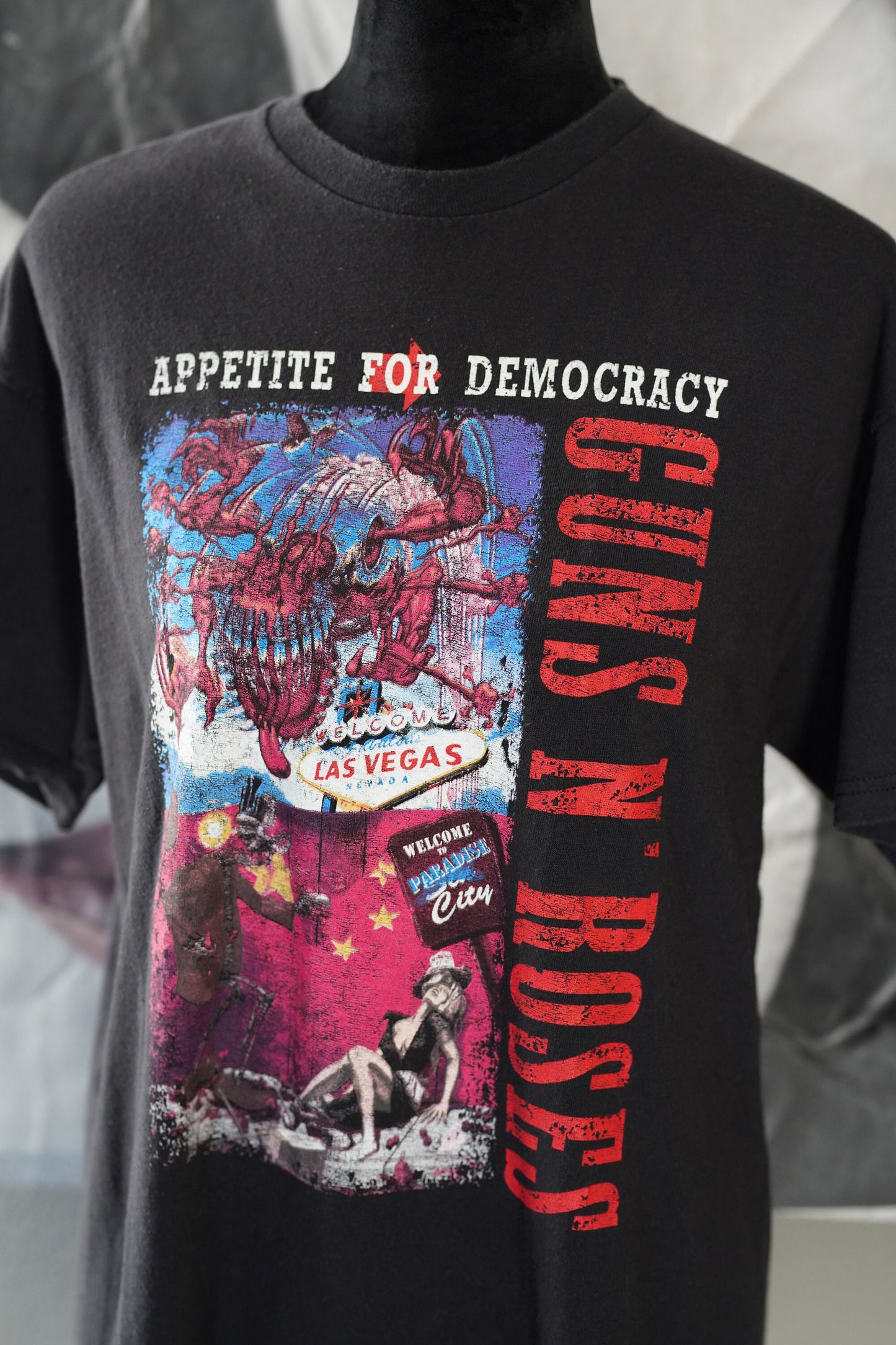 Guns N' Roses  Tour  Vintage concert staff stage shirt tank tee Hard Rock Hotel Las Vegas RARE