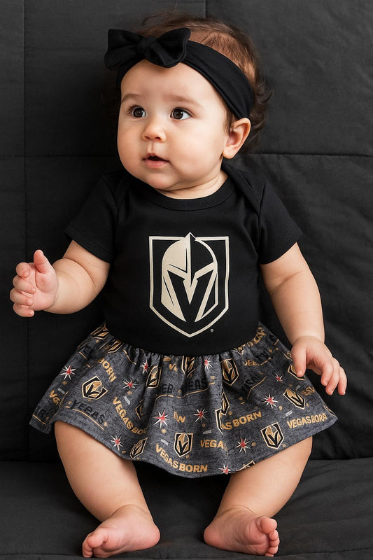 Vegas Golden Knights Hockey Baby Dress