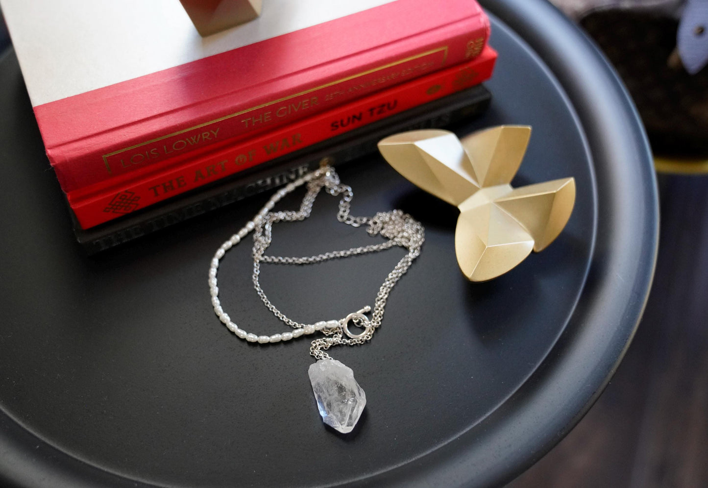Olivia Paige -Chain RAW Crystal Gemstone  Necklace vintage style look