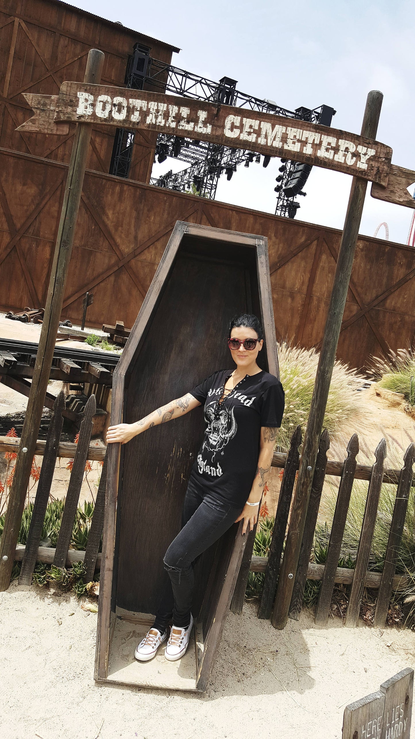 Motorhead Lace-Up Band Tee: Reworked Concert T-Shirt