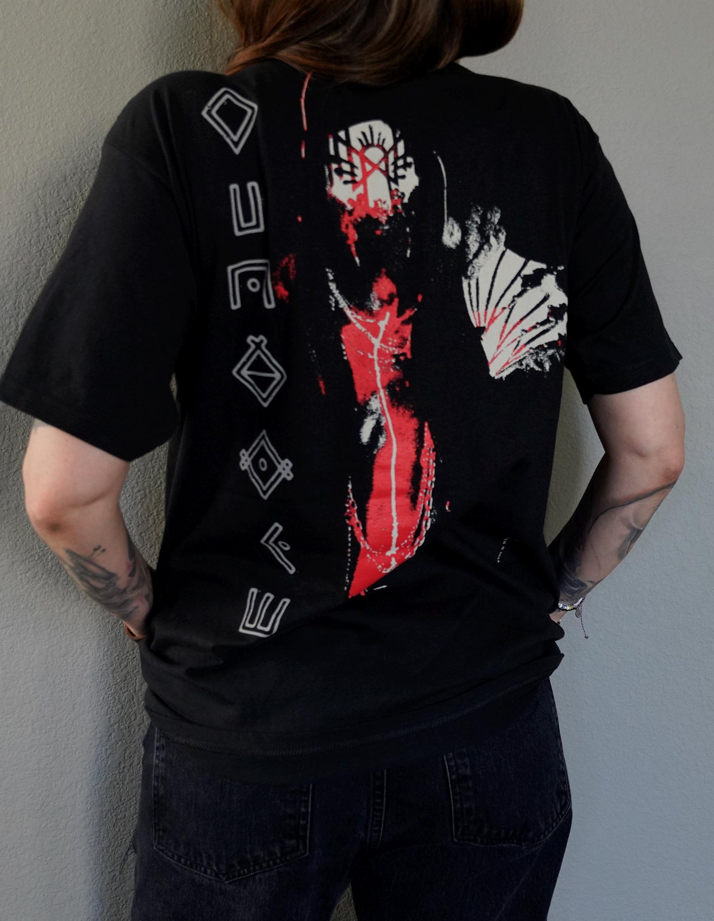 Sleep Token concert Music tee Band Shirt festival outfit Crew Lace up Eyelets