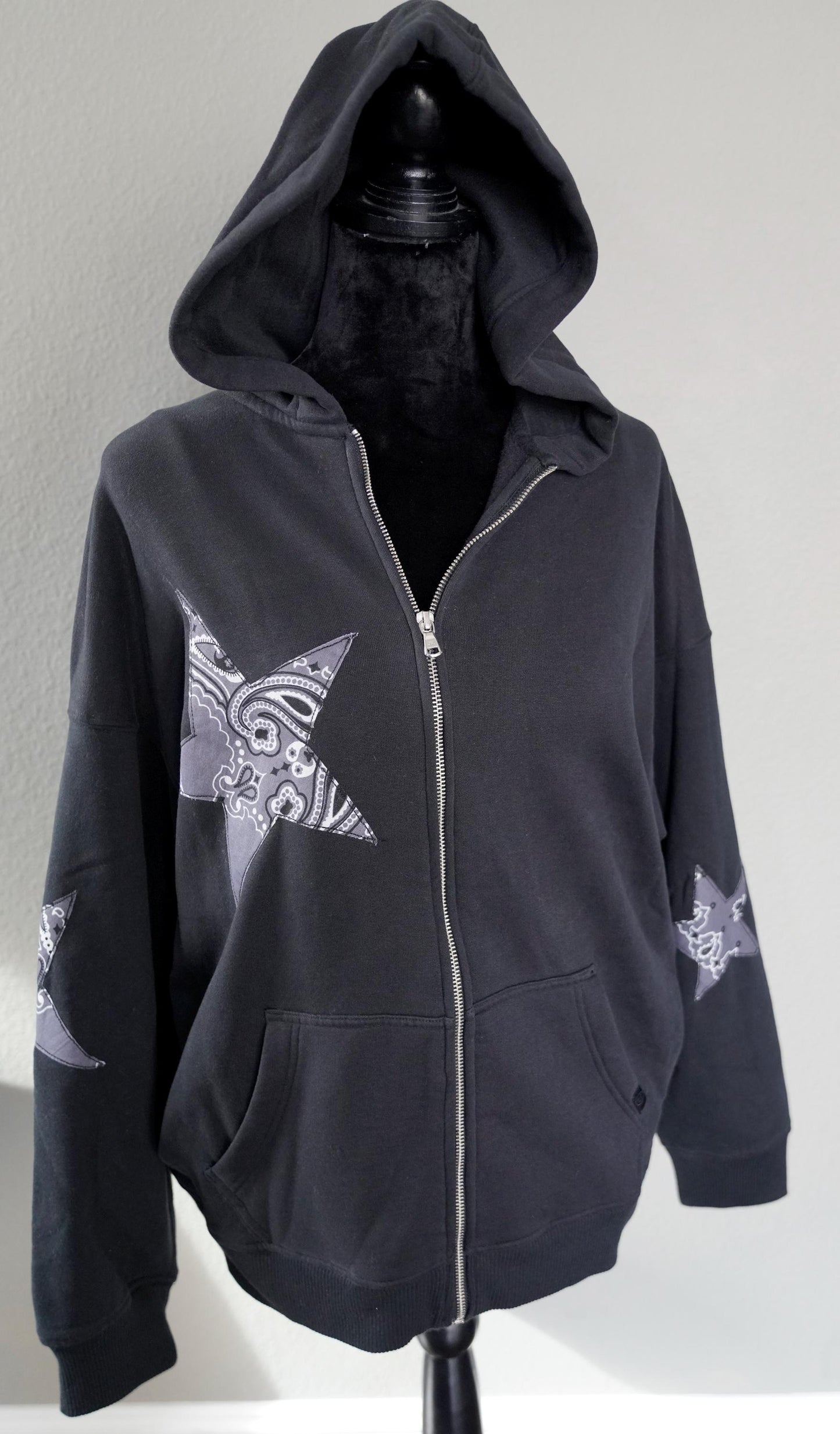 Olivia Paige - Patchwork hoodie bandana Stars  sweatshirt  hoodie  fleece
