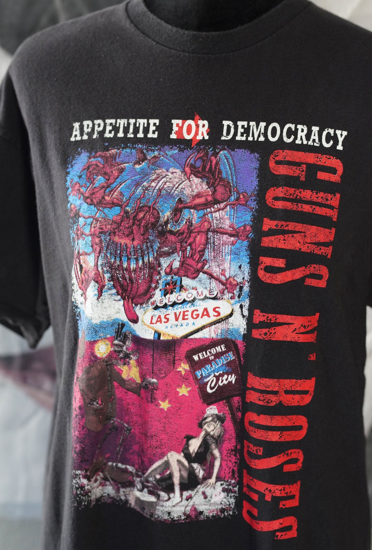 Guns N' Roses  Tour  Vintage concert staff stage shirt tank tee Hard Rock Hotel Las Vegas RARE