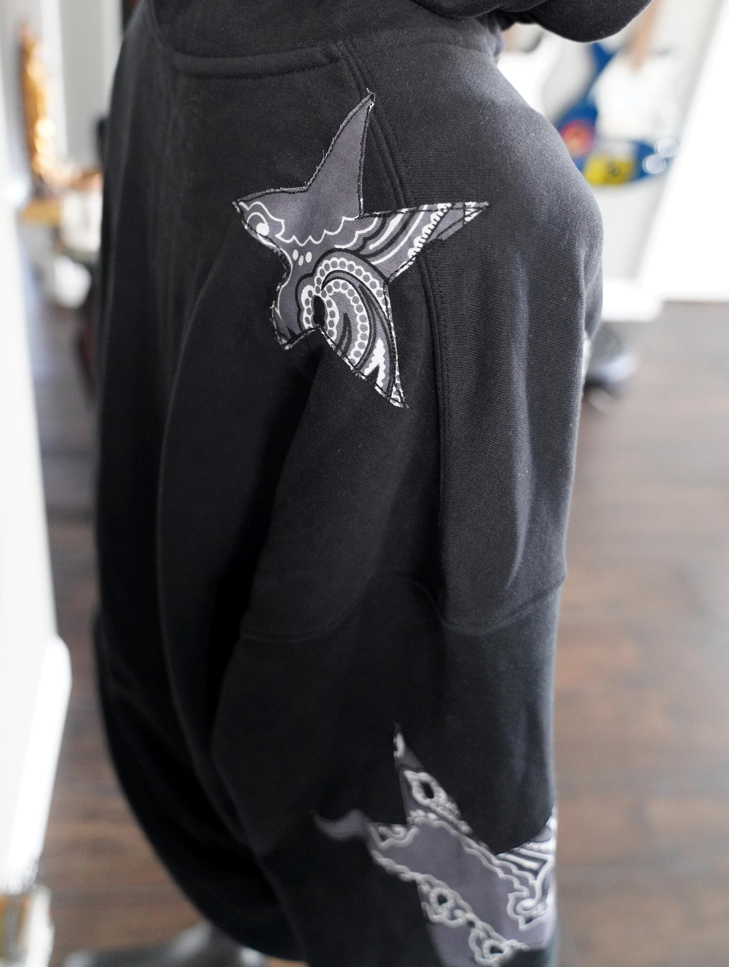 Olivia Paige - Patchwork hoodie bandana Stars  sweatshirt  hoodie  fleece