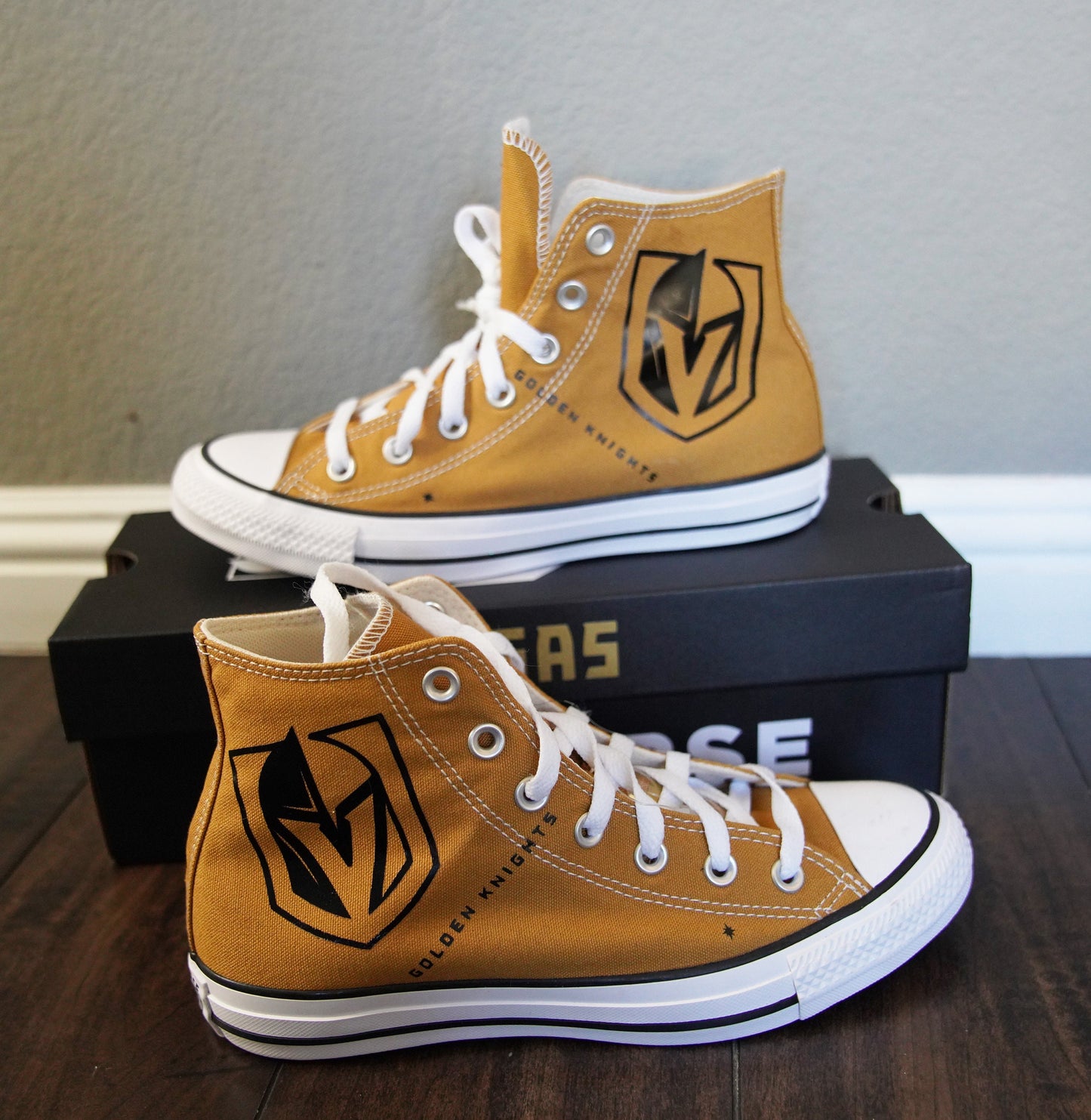 Olivia Paige -Vegas Golden Knights Vegas Strong Hi top Converse