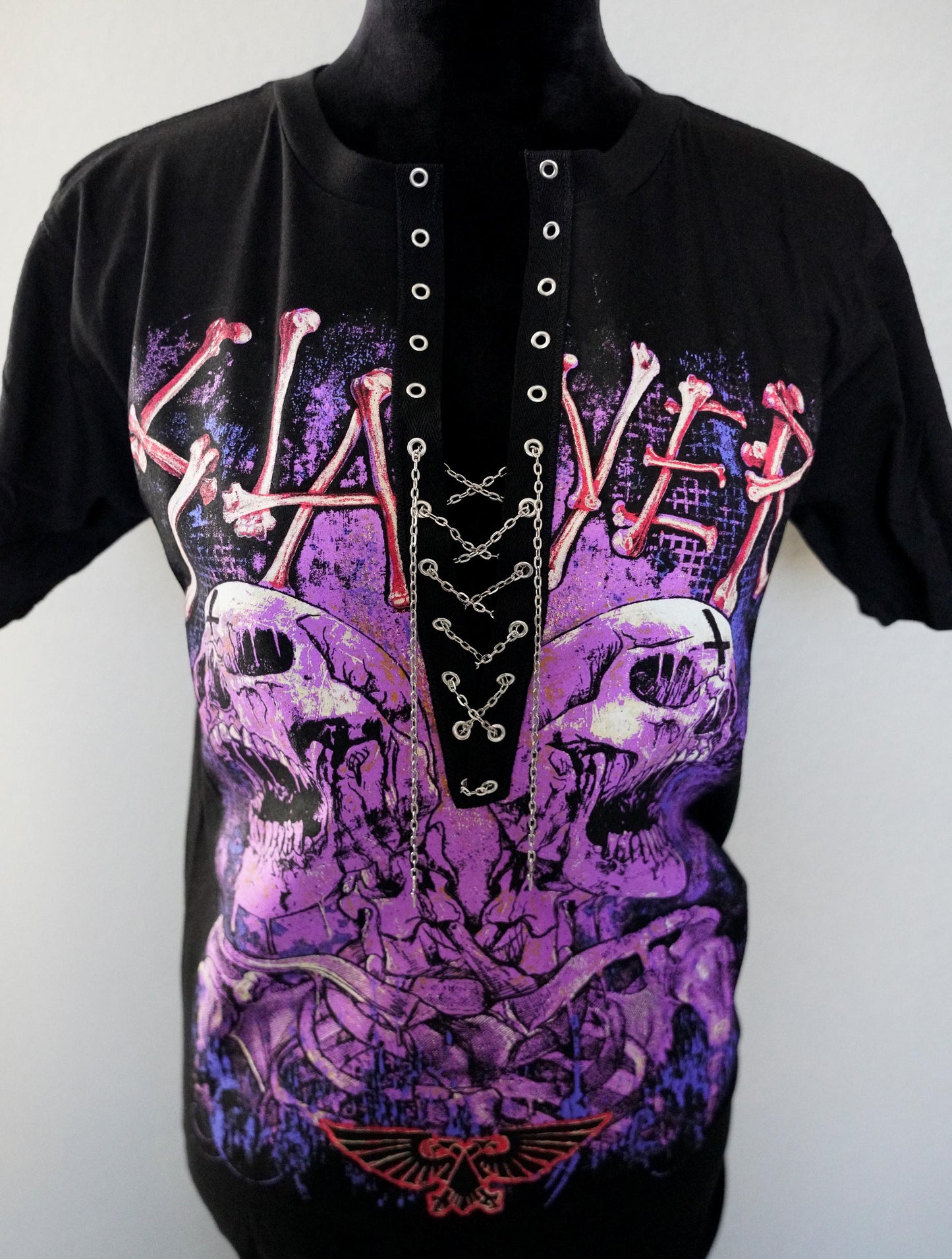 Slayer Lace-Up Band Tee: Reworked Concert Shirt