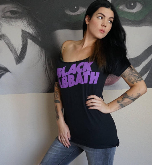 Ozzy Black Sabbath Lace-Up Band Tee: Upcycled Concert Shirt