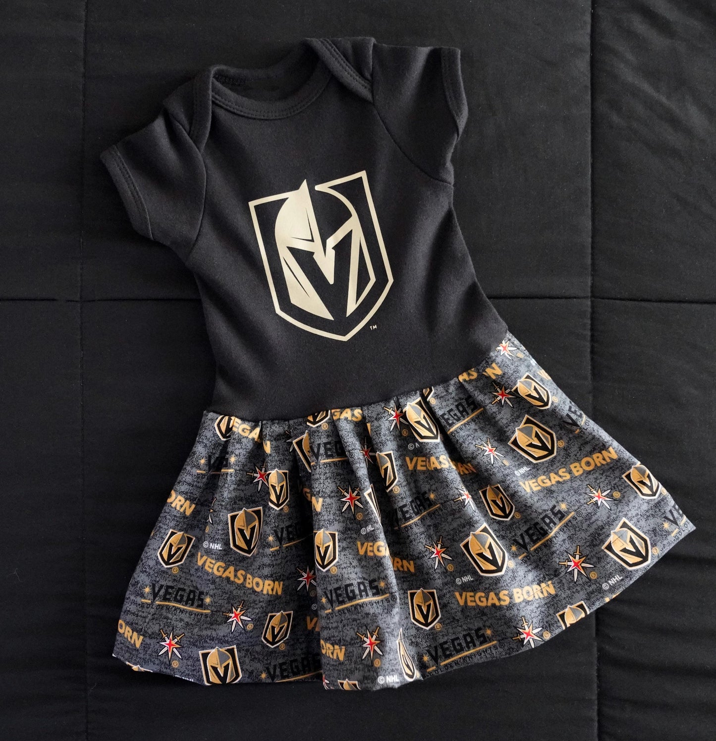 Vegas Golden Knights Hockey Baby Dress