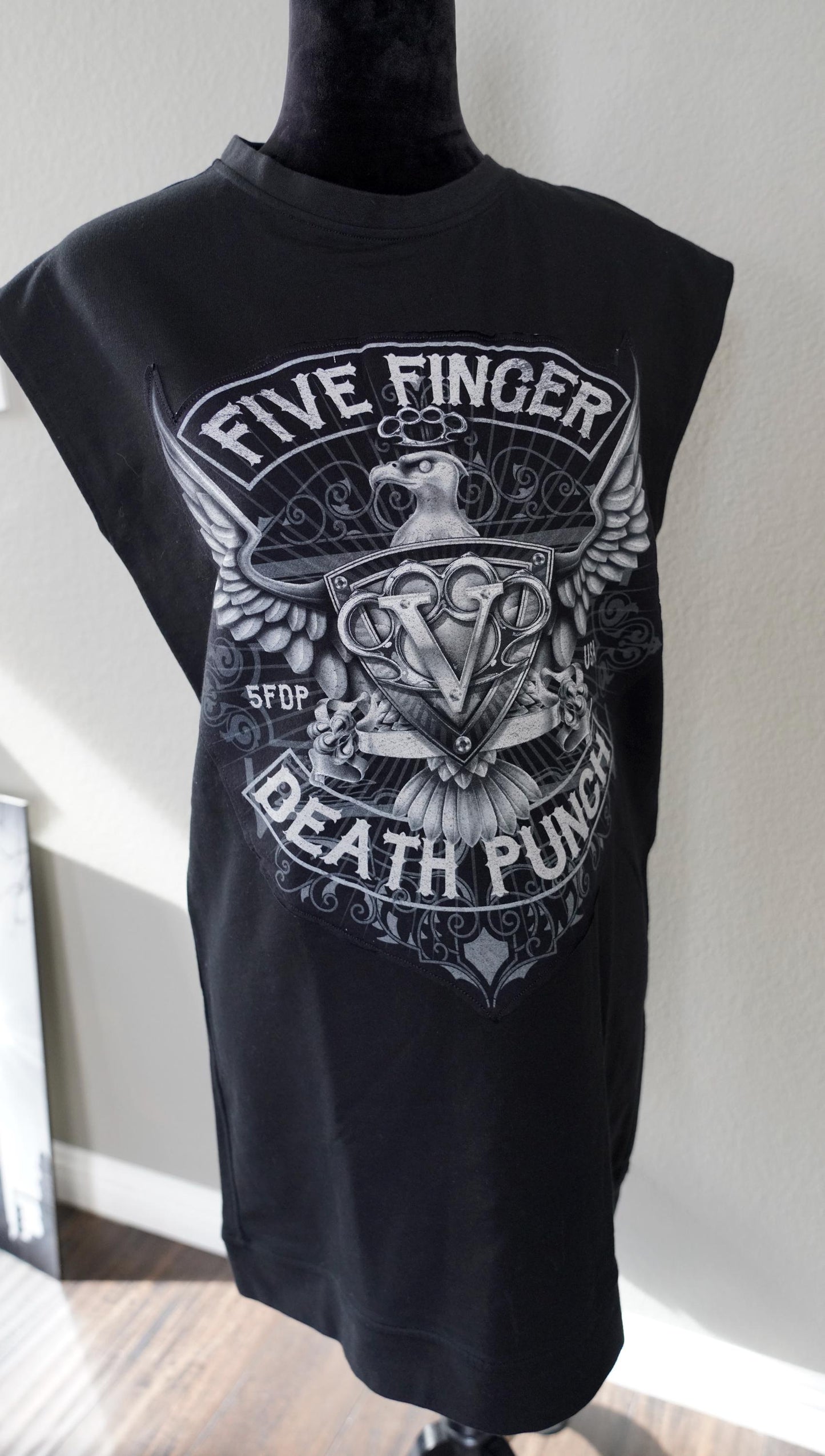 Five Finger Dead Punch concert Music festival band crew Tee Shirt, Dress , Lace Up Band