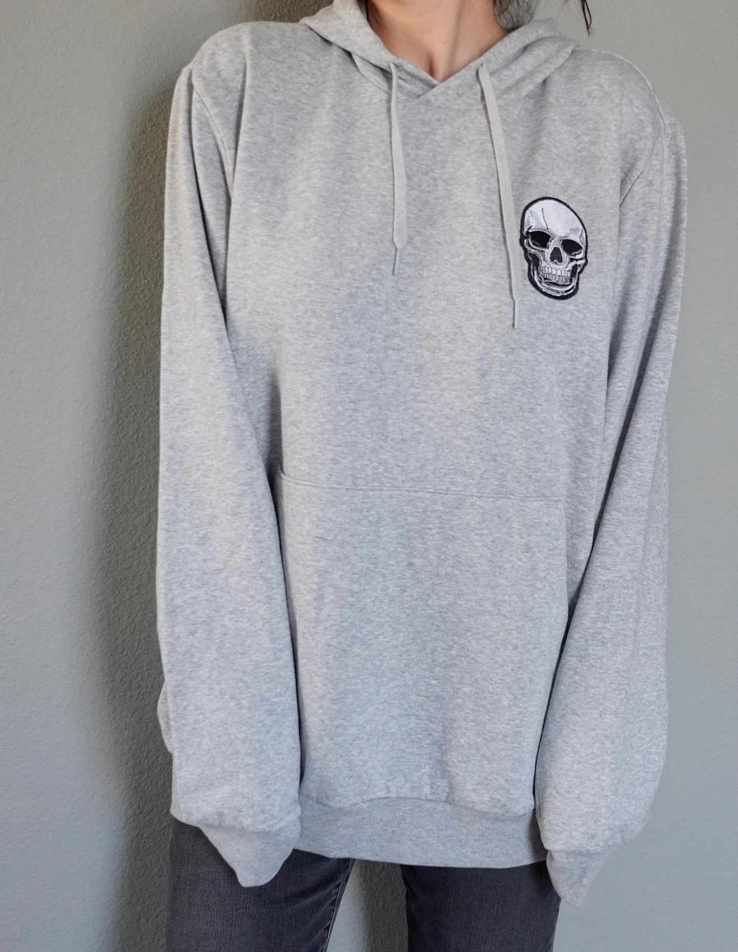 Olivia Paige - Skull Light grey  sweatshirt hoodie fleece